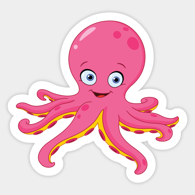 Octopus Sticker by DigiToonsTreasures